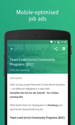 XING Jobs android App screenshot 1